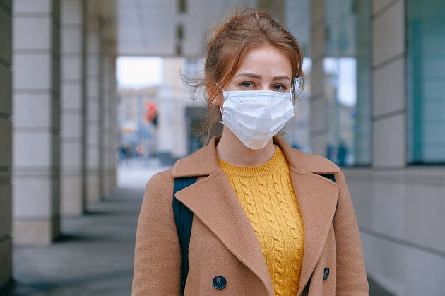 Maske tragen zum Schutz vor Krankheiten